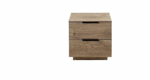 Cabinet din pal si MDF cu 2 sertare - Madeline Havel Oak Cognac - l60xA44xH61 cm