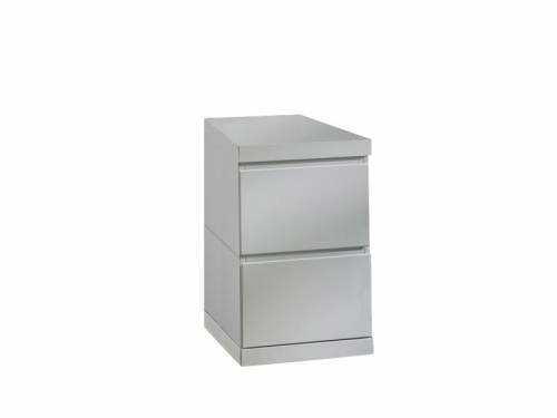 Cabinet din lemn de pin si MDF cu 2 sertare - pentru copii si tineret Lara Alb - l40xA60xH65 - 5 cm