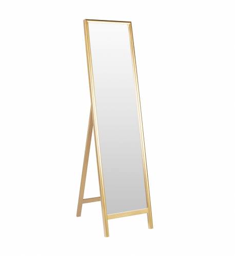 Oglinda decorativa din lemn de pin - Dakota Base Rectangular Auriu - l40xH160 cm