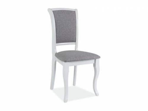 Scaun din lemn tapitat cu stofa - Main-SC Alb / Gri - l44xA42xH96 cm