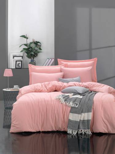Lenjerie de pat din bumbac Ranforce Fresh Roz - 200 x 220 cm